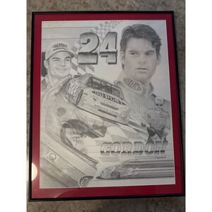 Jeff Gordon NASCAR #24 DuPont Framed Limited Edition Print 165/2400 22x18 Art